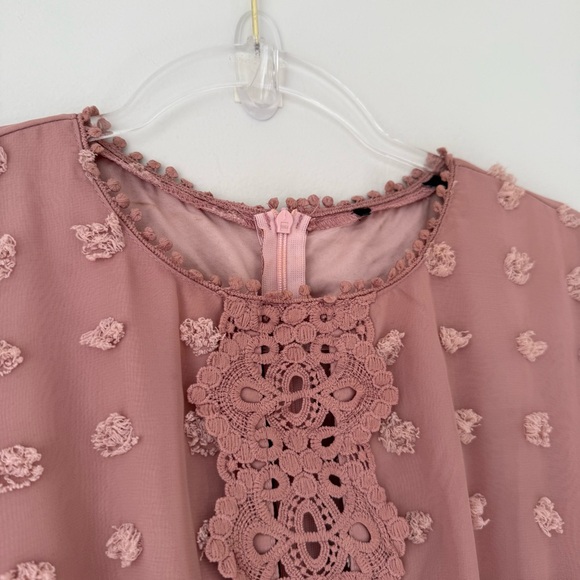 Textured Mauve Pink Dress Sz L‎ - Picture 6 of 8
